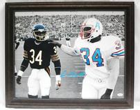 EARL CAMPBELL AUTOGRAPHED HOUSTON OILERS PHOTO 202//159
